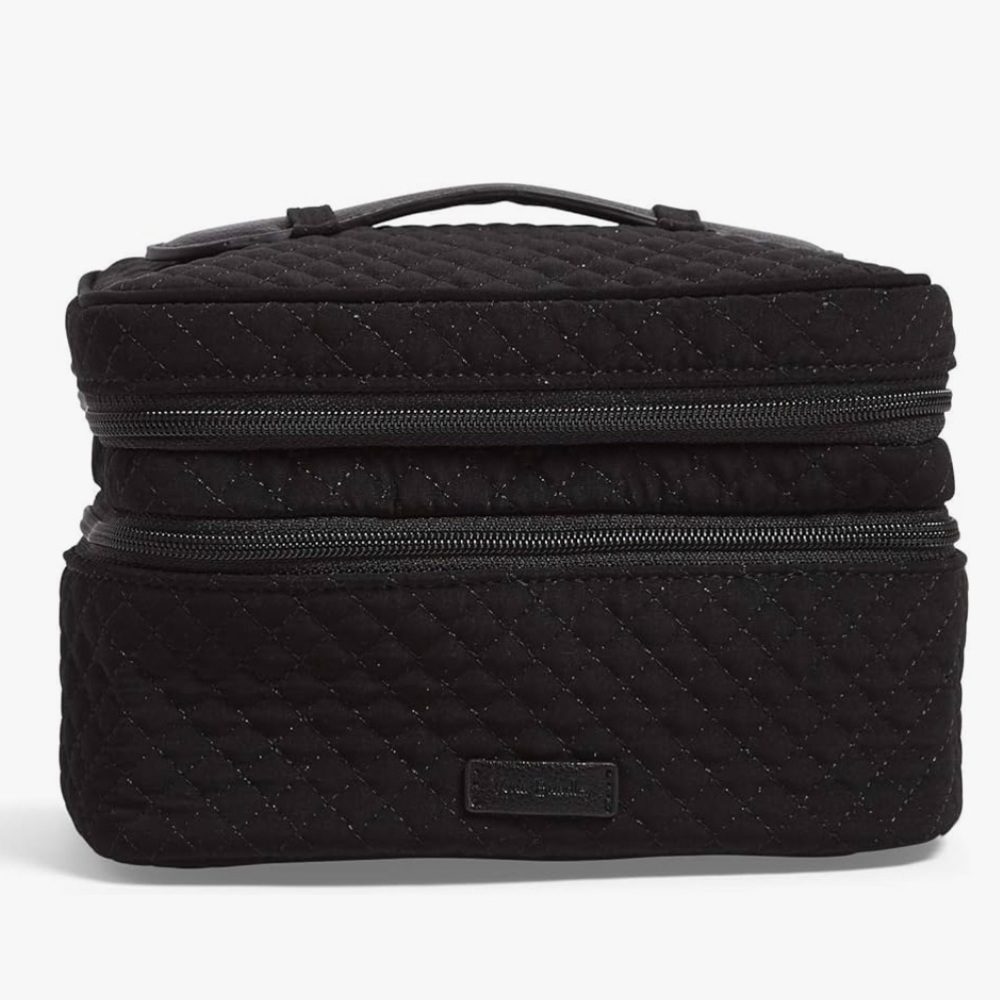 Vera Bradley Women's Microfiber Jewelry Organizer Train Case Black